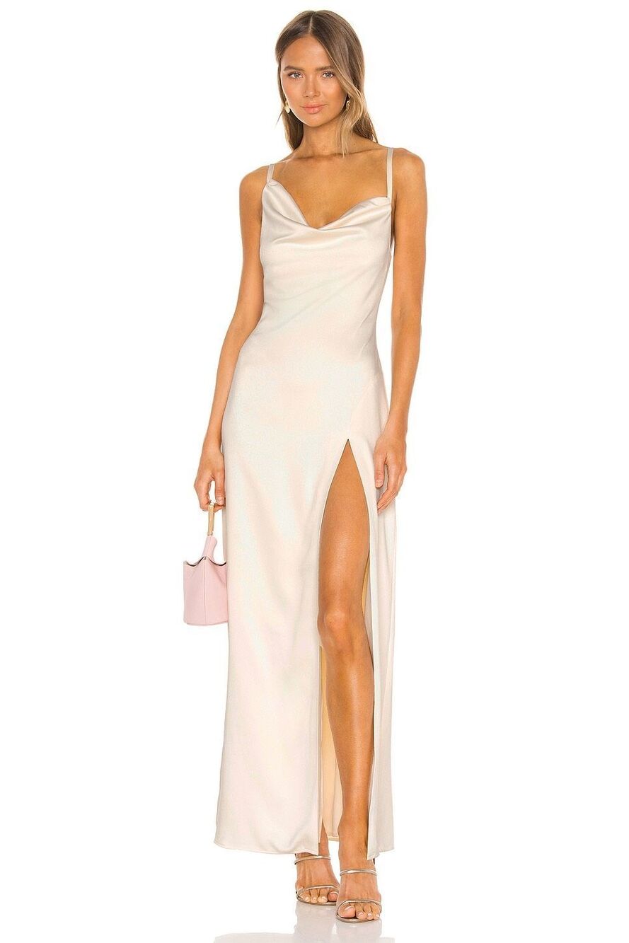Camila Coelho Reyna Maxi Dress in Pearl White Size XS $220